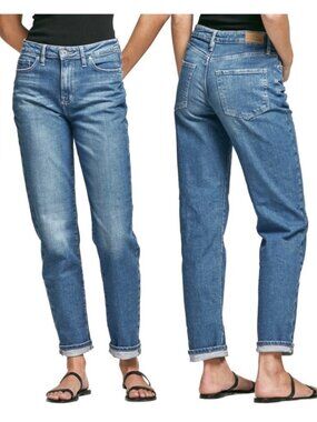 Outland Denim Abigail High Rise Jean Size 32 Muse Organic Cotton Tapered Capsule